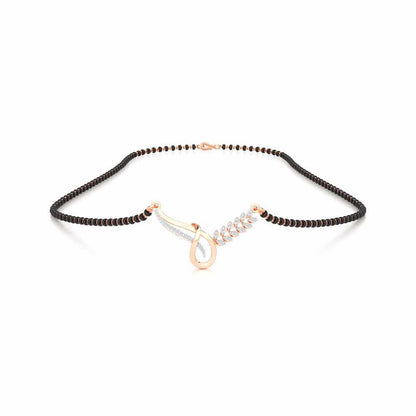 Saubhagya Shringar Silver Mangalsutra - Rose Gold - Image 3