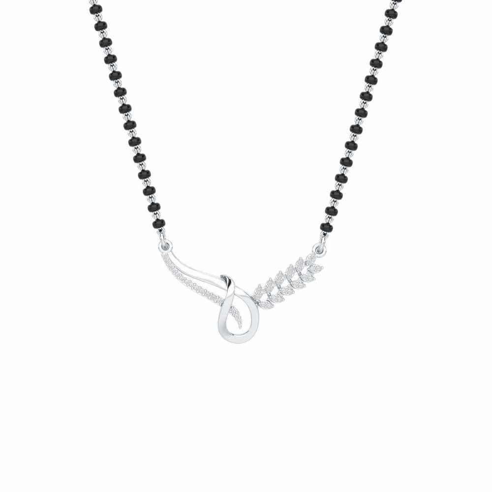 Saubhagya Shringar Silver Mangalsutra - White Gold - Image 1