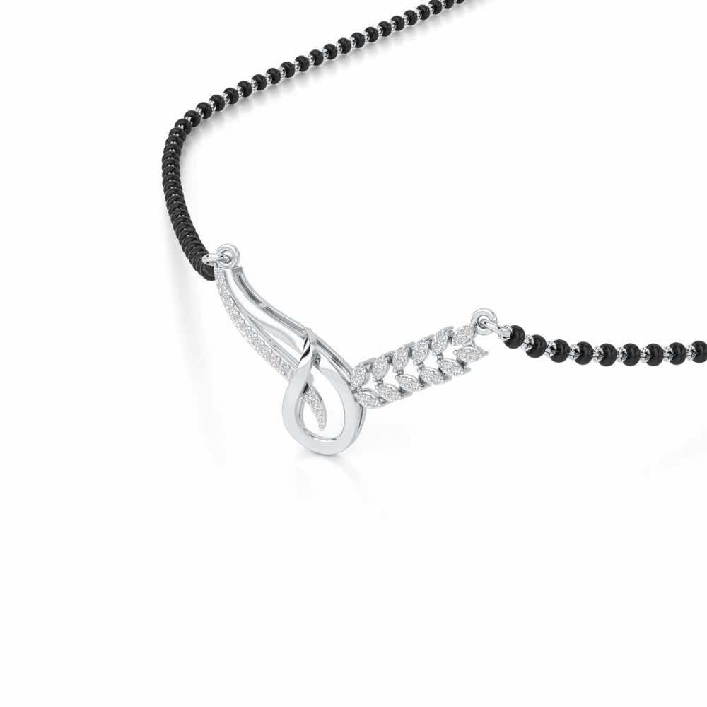 Saubhagya Shringar Silver Mangalsutra - White Gold - Image 2