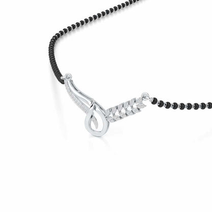 Saubhagya Shringar Silver Mangalsutra - White Gold - Image 2