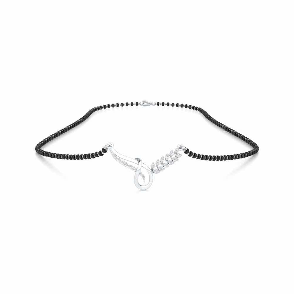 Saubhagya Shringar Silver Mangalsutra - White Gold - Image 3