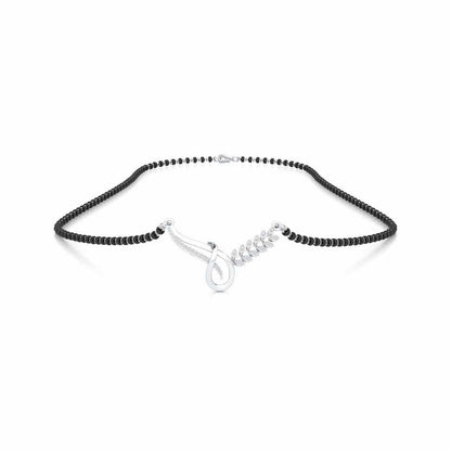 Saubhagya Shringar Silver Mangalsutra - White Gold - Image 3