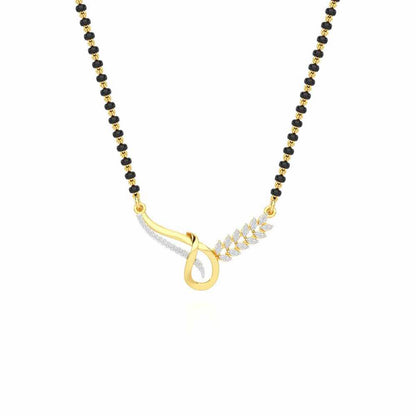 Saubhagya Shringar Silver Mangalsutra - Yellow Gold - Image 1