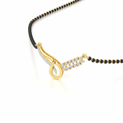 Saubhagya Shringar Silver Mangalsutra - Yellow Gold - Image 2
