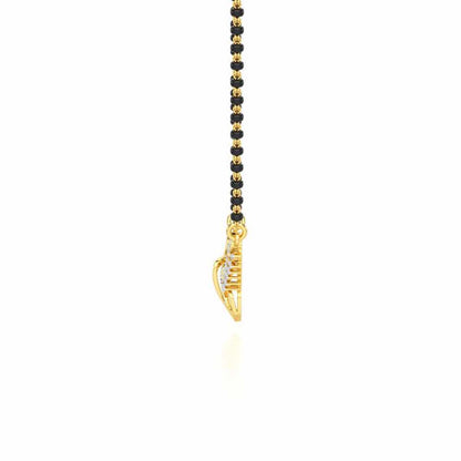 Saubhagya Shringar Silver Mangalsutra - Yellow Gold - Image 4