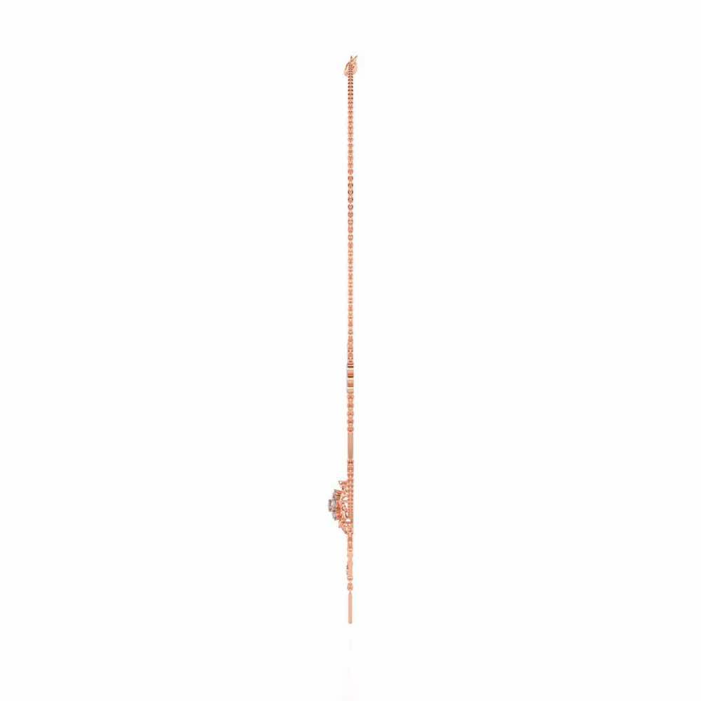 Scarlet Lotus Silver Necklace - Rose Gold - Image 4