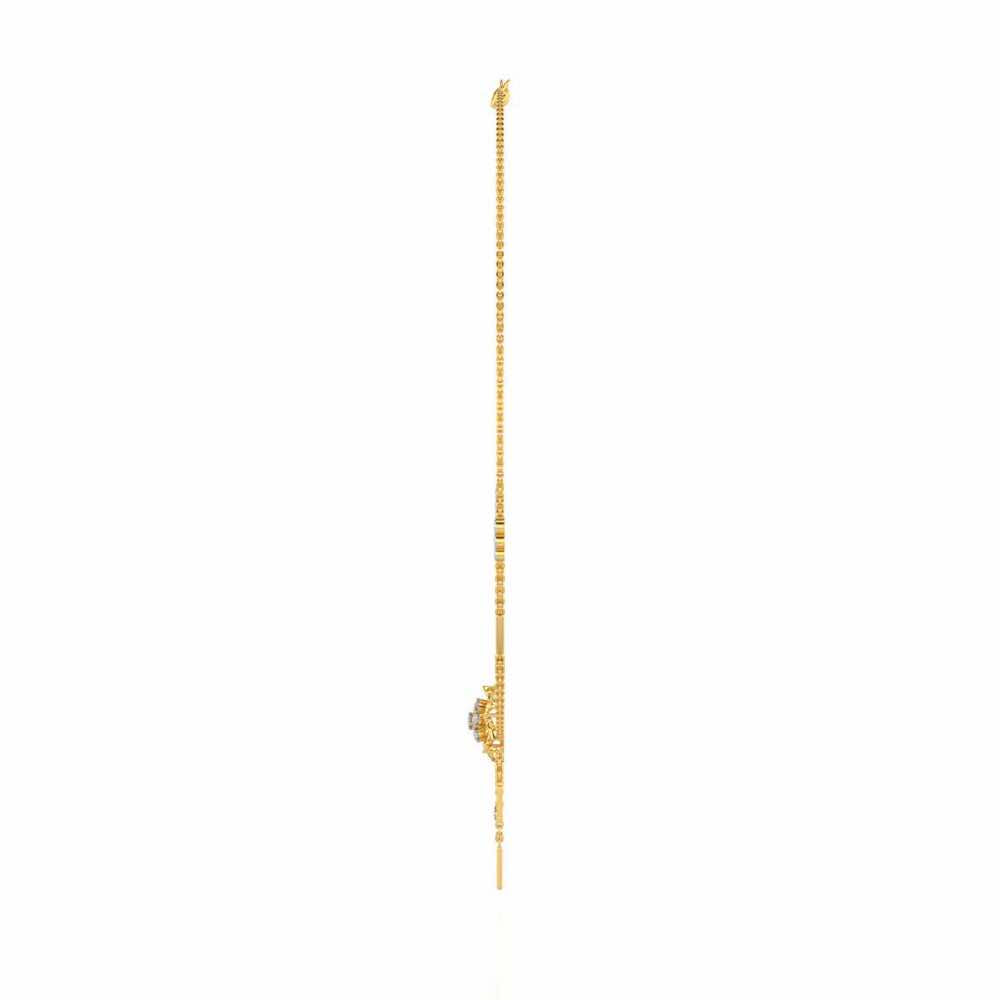 Scarlet Lotus Silver Necklace - Yellow Gold - Image 4