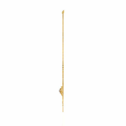 Scarlet Lotus Silver Necklace - Yellow Gold - Image 4