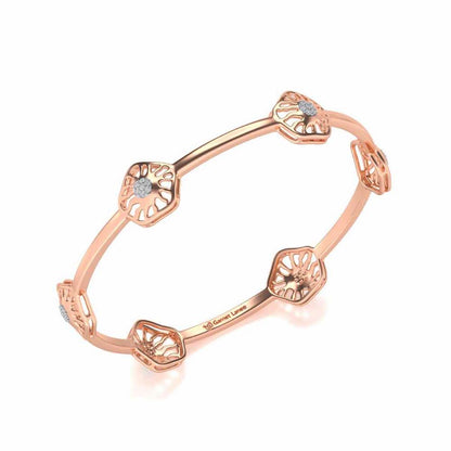 Scintillate Silver Bangles - Rose Gold - Image 1