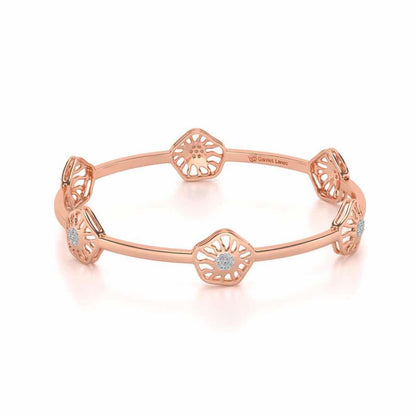 Scintillate Silver Bangles - Rose Gold - Image 2