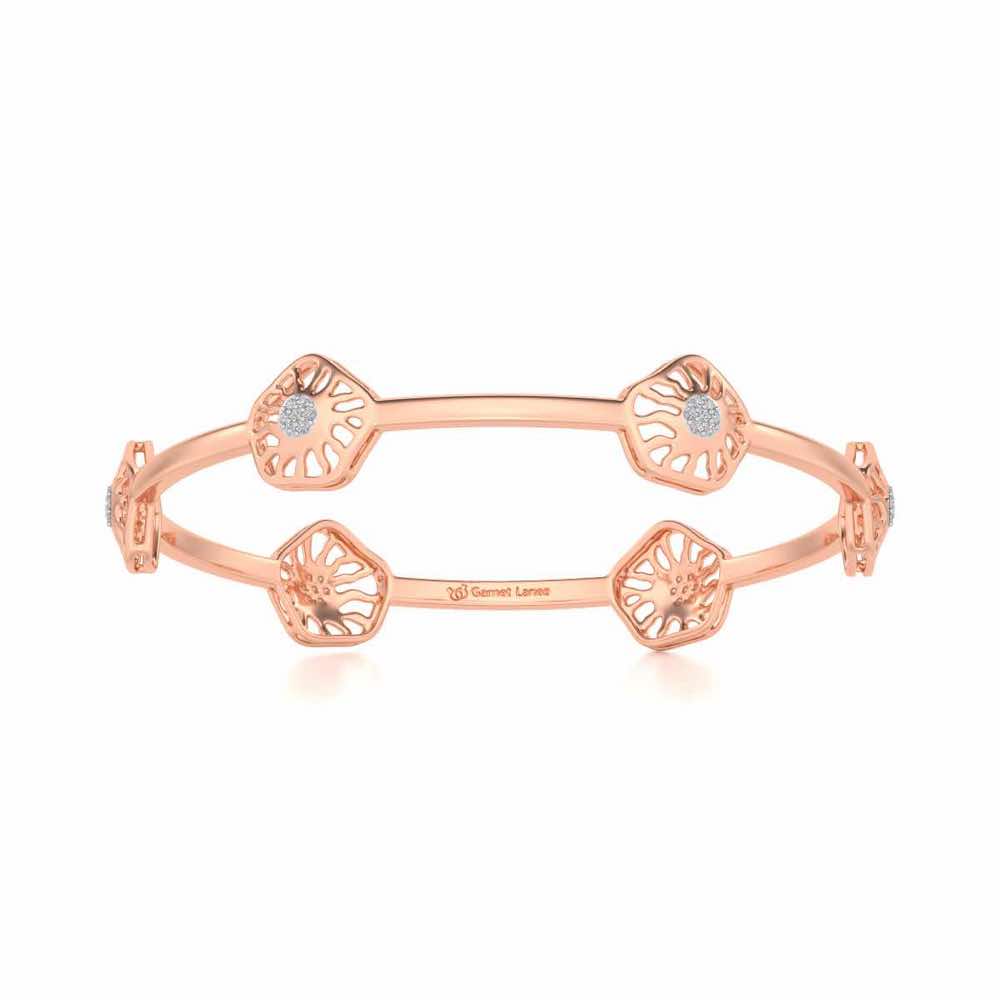 Scintillate Silver Bangles - Rose Gold - Image 4