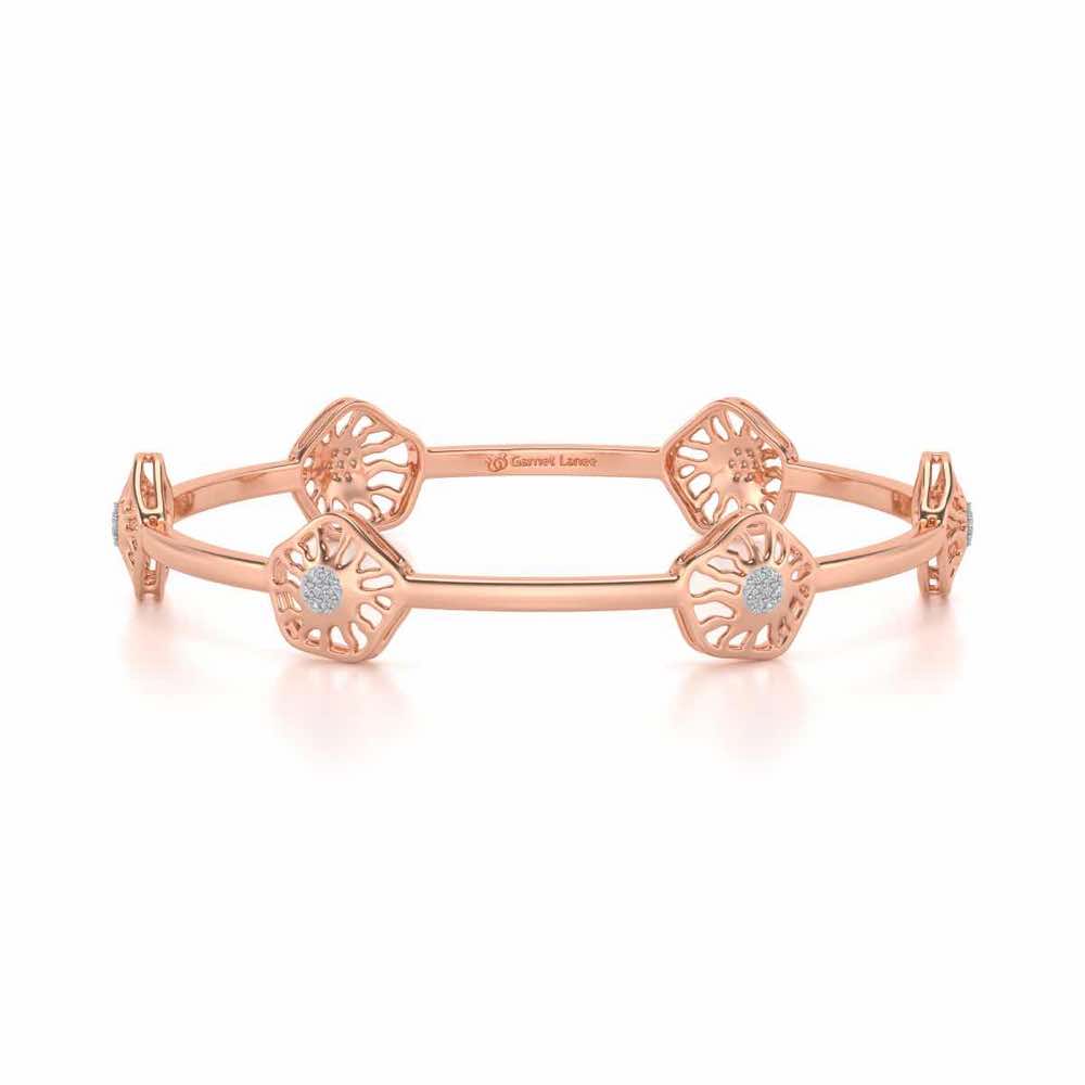 Scintillate Silver Bangles - Rose Gold - Image 5