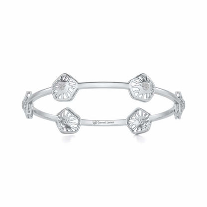 Scintillate Silver Bangles - White Gold - Image 4