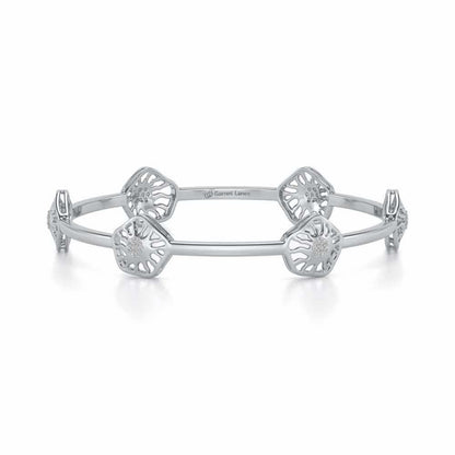 Scintillate Silver Bangles - White Gold - Image 5