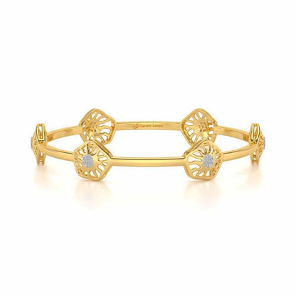 Scintillate Silver Bangles - Yellow Gold - Image 5