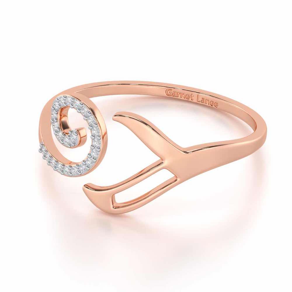 Scintillating Symphony Silver Ring - Rose Gold - Image 2