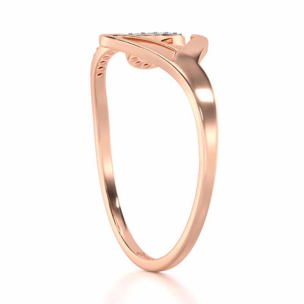 Scintillating Symphony Silver Ring - Rose Gold - Image 3