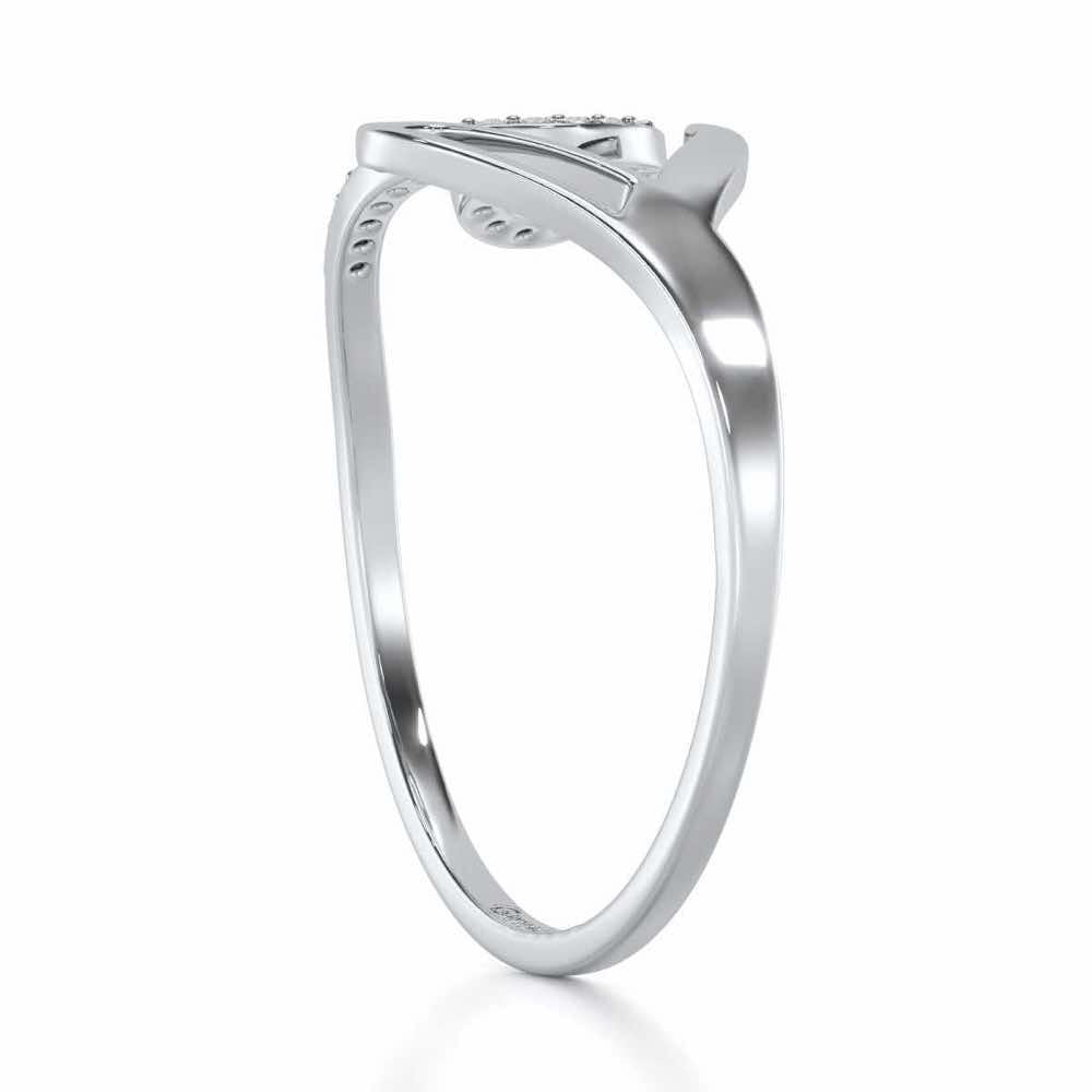 Scintillating Symphony Silver Ring - White Gold - Image 3