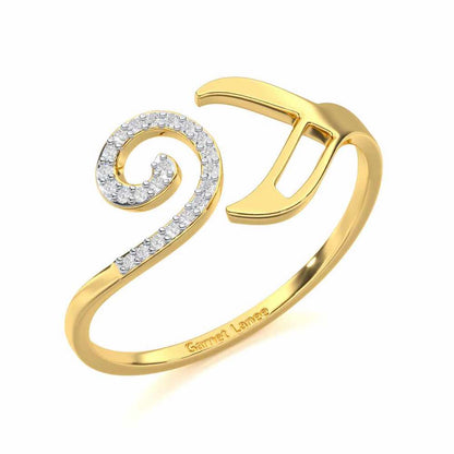 Scintillating Symphony Silver Ring - Yellow Gold - Image 1