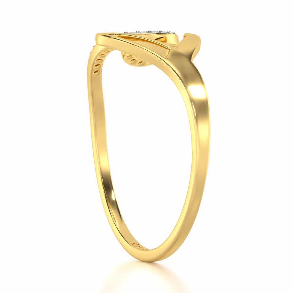 Scintillating Symphony Silver Ring - Yellow Gold - Image 3