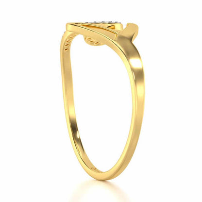 Scintillating Symphony Silver Ring - Yellow Gold - Image 3