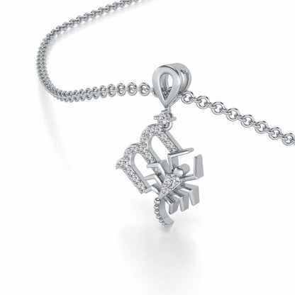 Scorpian Silver Pendant - White Gold - Image 1