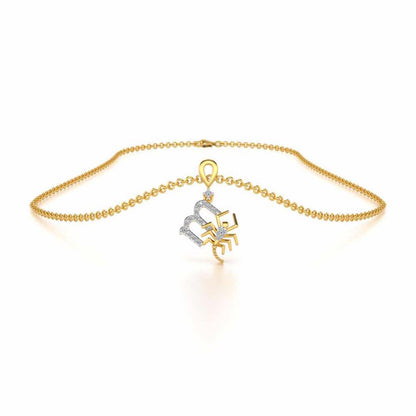 Scorpian Silver Pendant - Yellow Gold - Image 3