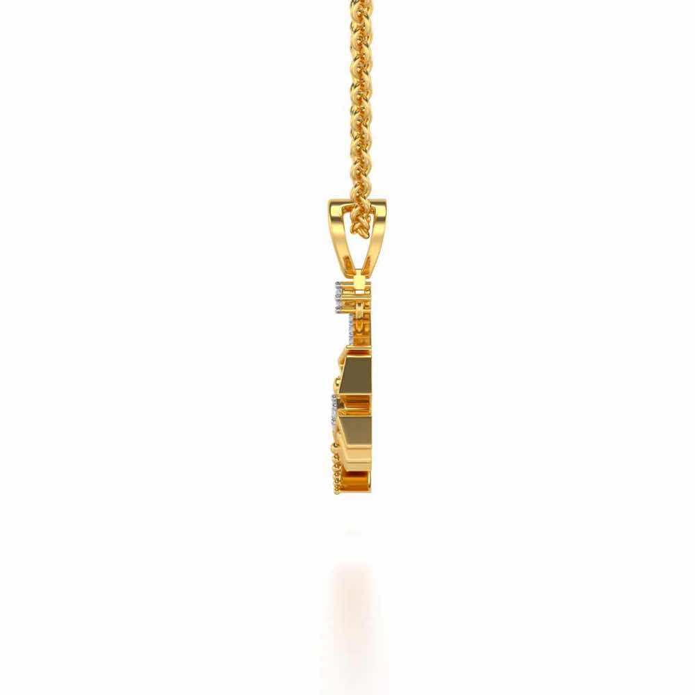Scorpian Silver Pendant - Yellow Gold - Image 4