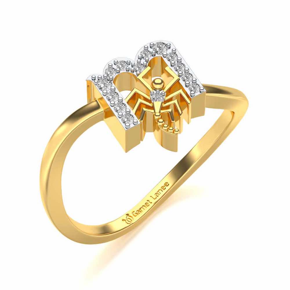 Scorpion Silver Ring - Yellow Gold - Image 1