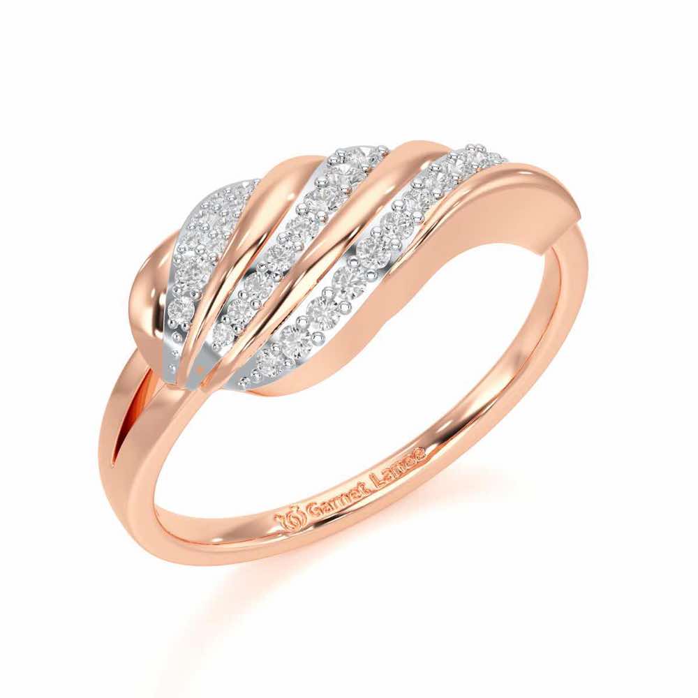 Secret Sparkle Silver Ring - Rose Gold - Image 1
