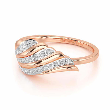 Secret Sparkle Silver Ring - Rose Gold - Image 2