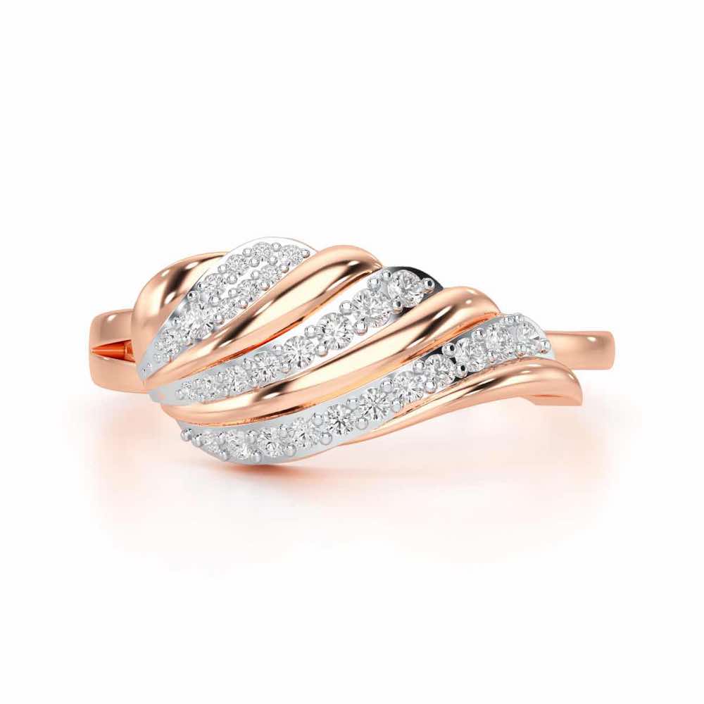 Secret Sparkle Silver Ring - Rose Gold - Image 4