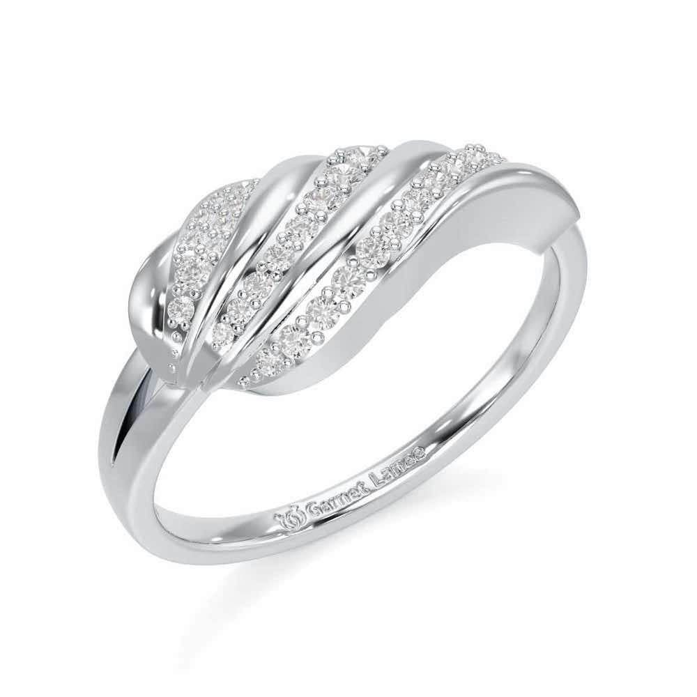 Secret Sparkle Silver Ring - White Gold - Image 1
