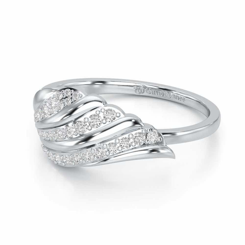 Secret Sparkle Silver Ring - White Gold - Image 2