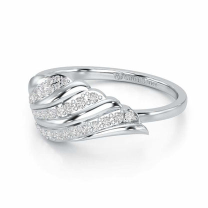 Secret Sparkle Silver Ring - White Gold - Image 2