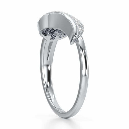 Secret Sparkle Silver Ring - White Gold - Image 3