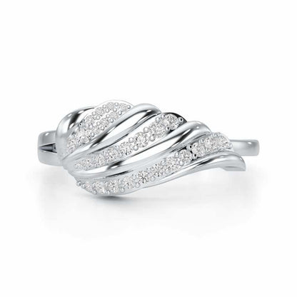 Secret Sparkle Silver Ring - White Gold - Image 4