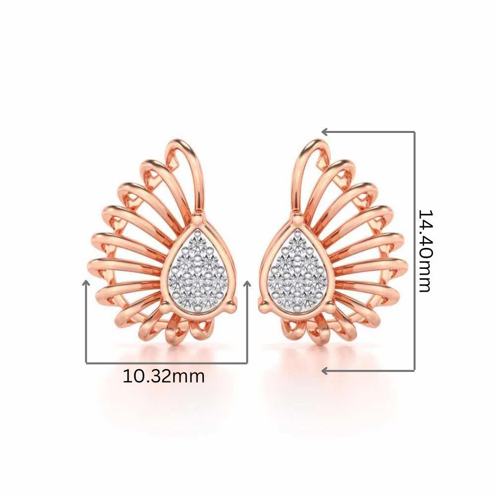 Seduisante Silver Studs - Rose Gold - Image 2