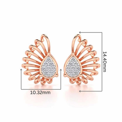 Seduisante Silver Studs - Rose Gold - Image 2