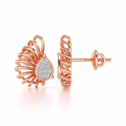 Seduisante Silver Studs - Rose Gold - Image 4