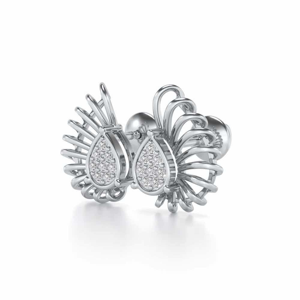 Seduisante Silver Studs - White Gold - Image 3