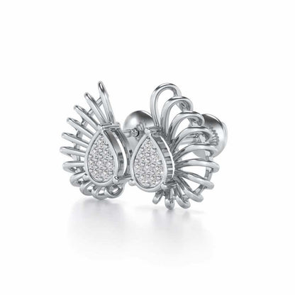 Seduisante Silver Studs - White Gold - Image 3