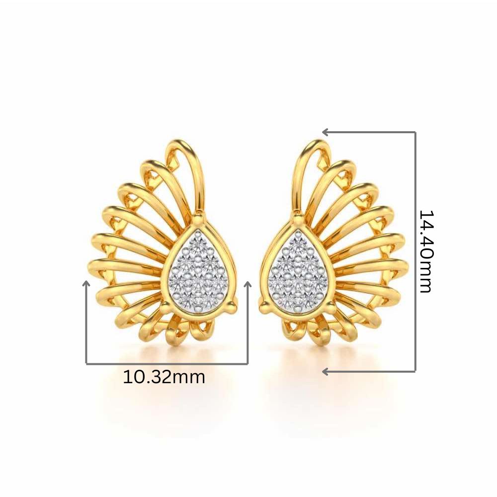 Seduisante Silver Studs - Yellow Gold - Image 2