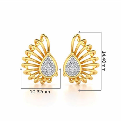 Seduisante Silver Studs - Yellow Gold - Image 2