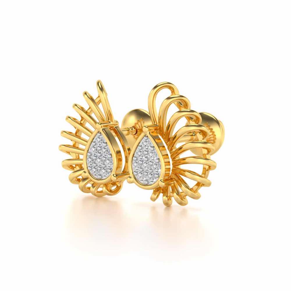 Seduisante Silver Studs - Yellow Gold - Image 3