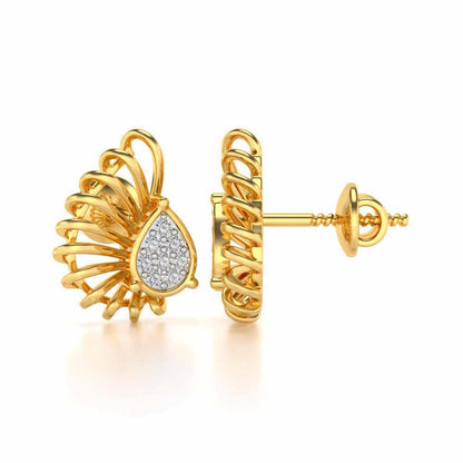 Seduisante Silver Studs - Yellow Gold - Image 4