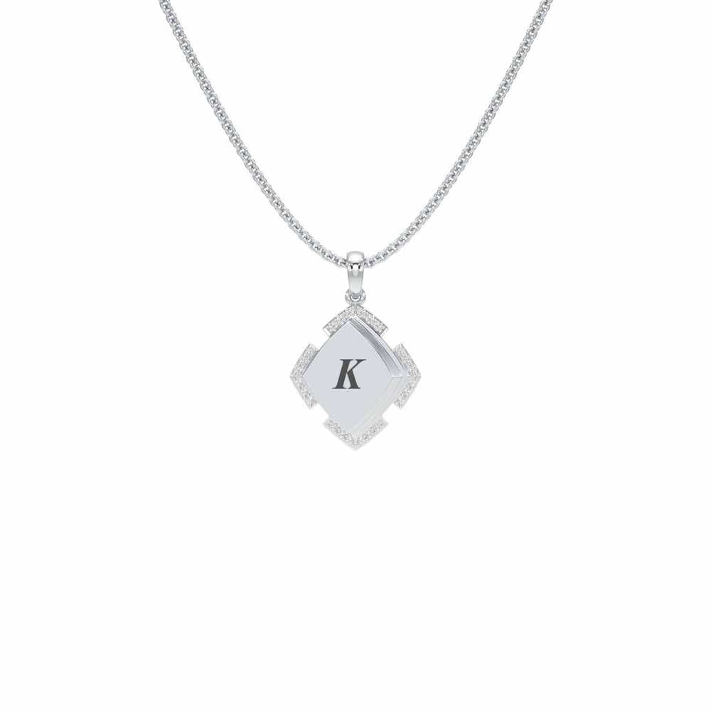 See You Here Silver Pendant_ - White Gold - Image 1