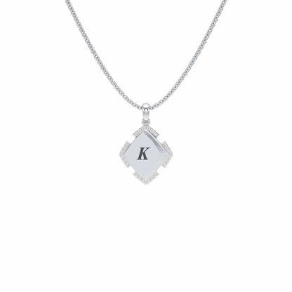 See You Here Silver Pendant_ - White Gold - Image 1