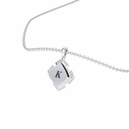See You Here Silver Pendant_ - White Gold - Image 2