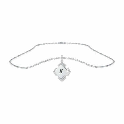 See You Here Silver Pendant_ - White Gold - Image 3